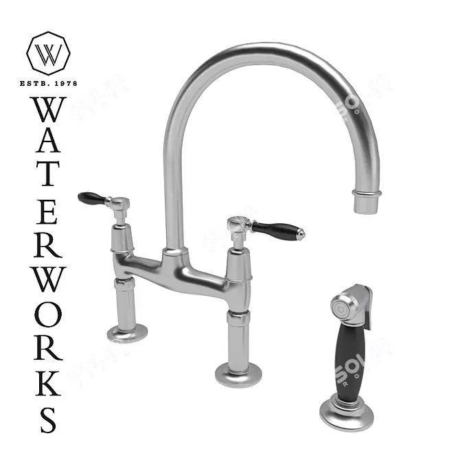 Classic Easton Kitchen Faucet 3D model image 1
