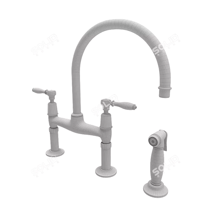 Classic Easton Kitchen Faucet 3D model image 3