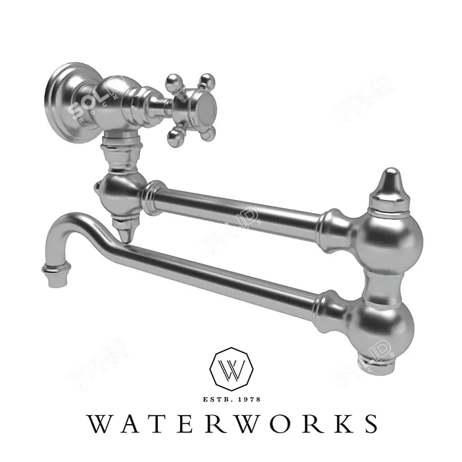  Julia Wall Mount Pot Filler 3D model image 1