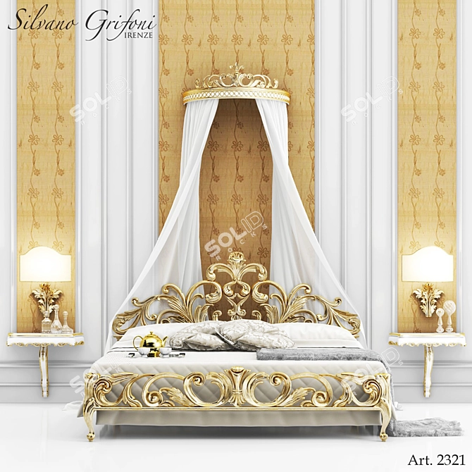 Silvano Grifoni Art 2321 Bedroom Set: Timeless Elegance for Your Dream Space 3D model image 1