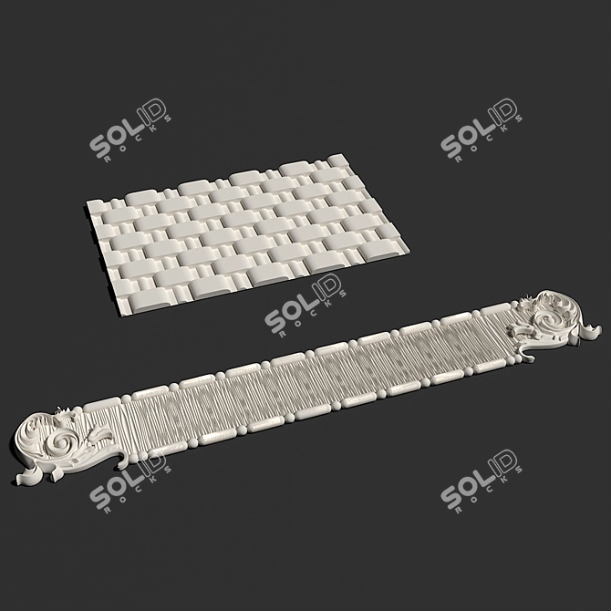 Elegant Decor Panel 3D model image 2