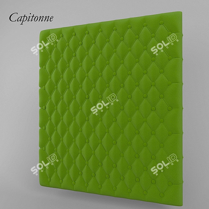 Elegant Quilted Panel 3D model image 1