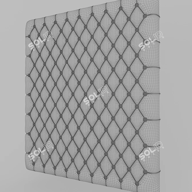 Elegant Quilted Panel 3D model image 2