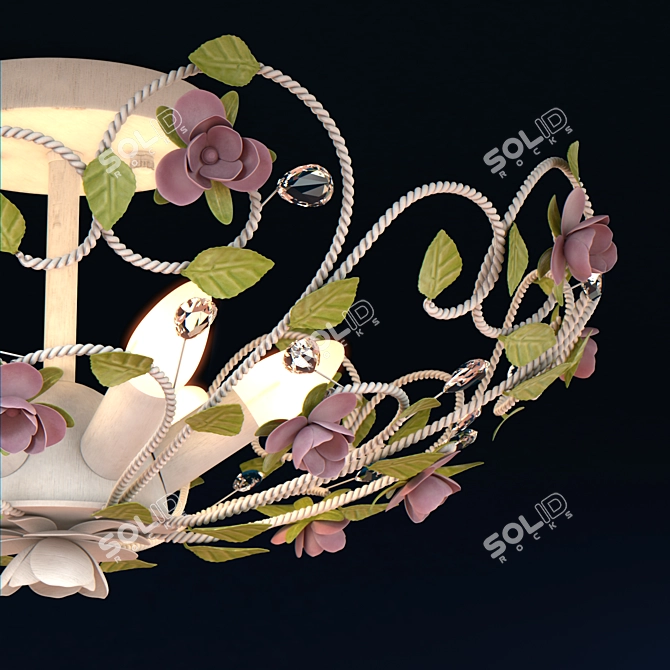 Elegant Bouquet Chandelier 3D model image 2