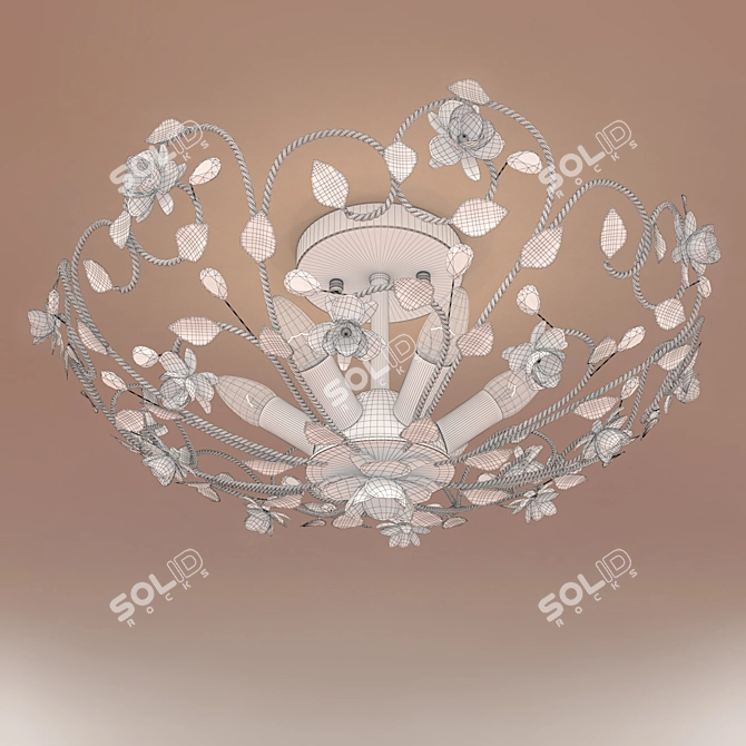 Elegant Bouquet Chandelier 3D model image 3