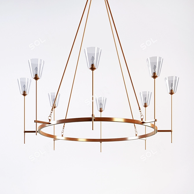 Modern Loftdesign Chandelier- Model 4541 3D model image 1