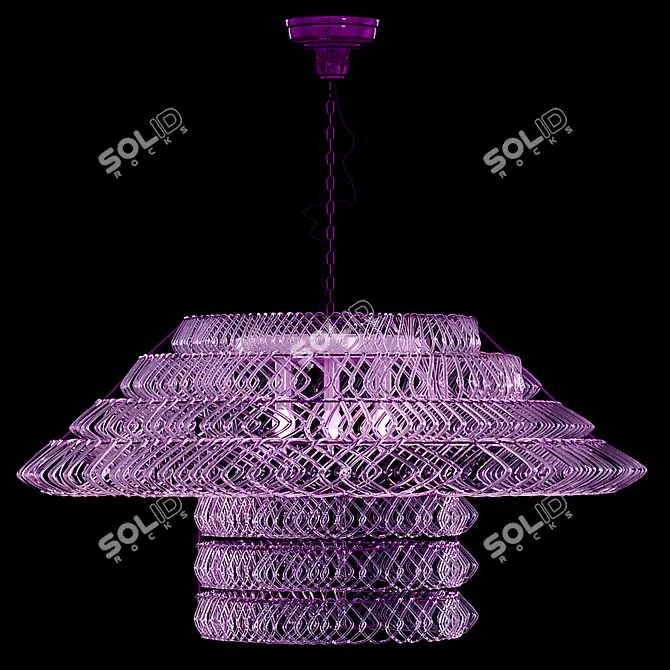 Elegant Crystal Chandelier 3D model image 1