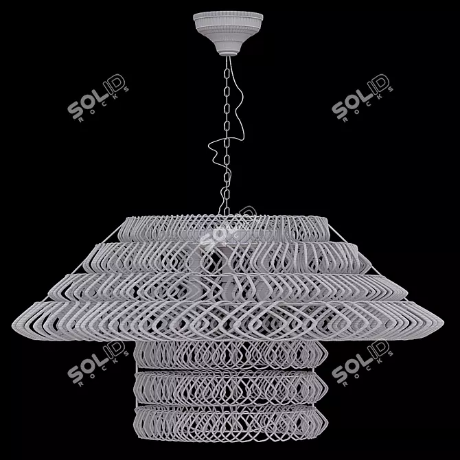 Elegant Crystal Chandelier 3D model image 3