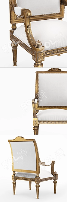 1940 Eloquenceinc Vintage Armchairs 3D model image 2