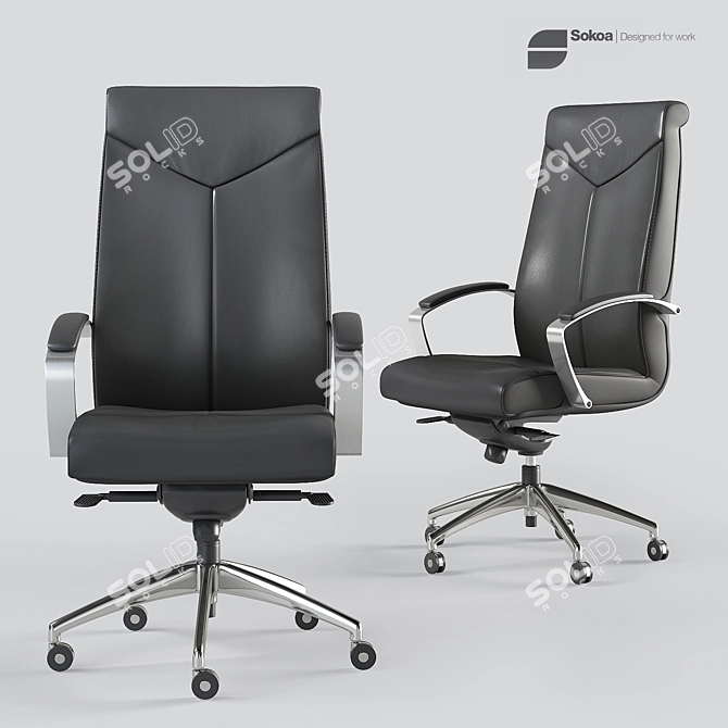 Sokoa Betiko Office Chair: Modern Design Excellence 3D model image 1