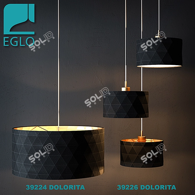 Elegant DOLORITA Pendant Light 3D model image 1