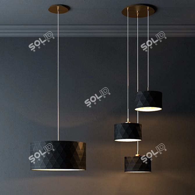 Elegant DOLORITA Pendant Light 3D model image 2