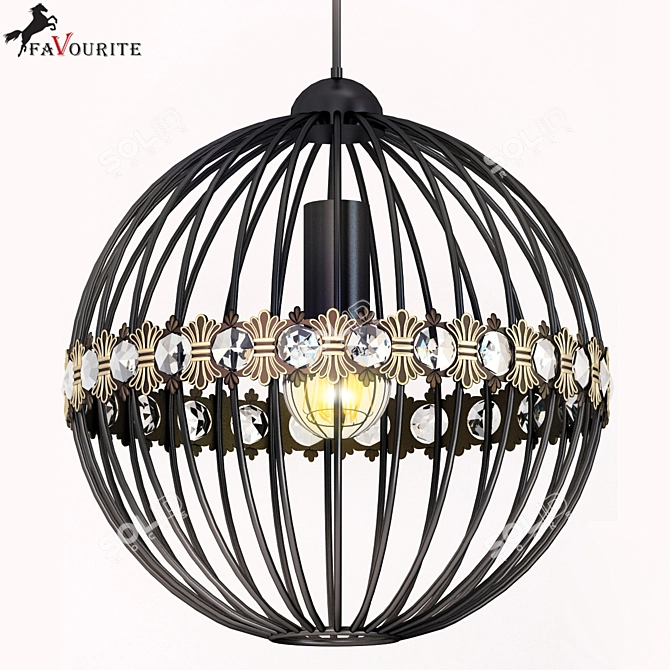 Favorite Crystal Pendant Light 3D model image 1