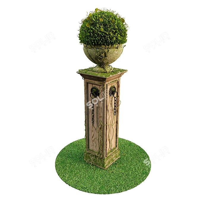 Pierghola with vase - stunning decor 3D model image 1