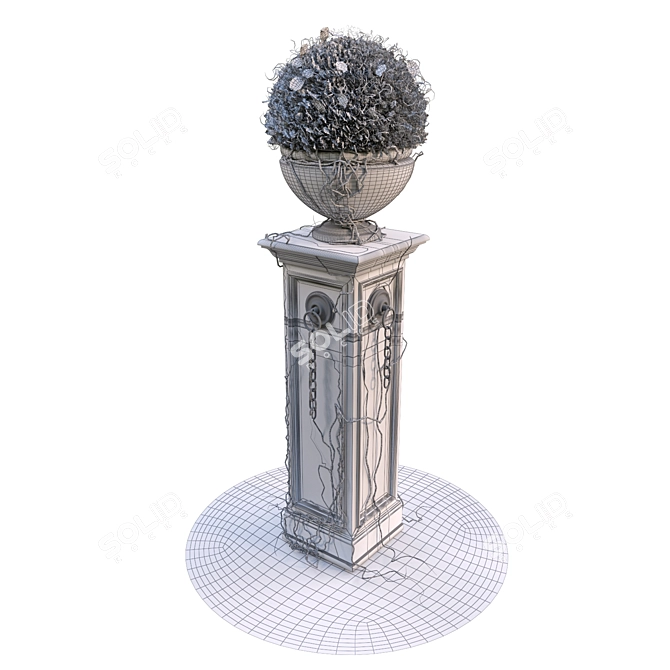 Pierghola with vase - stunning decor 3D model image 3