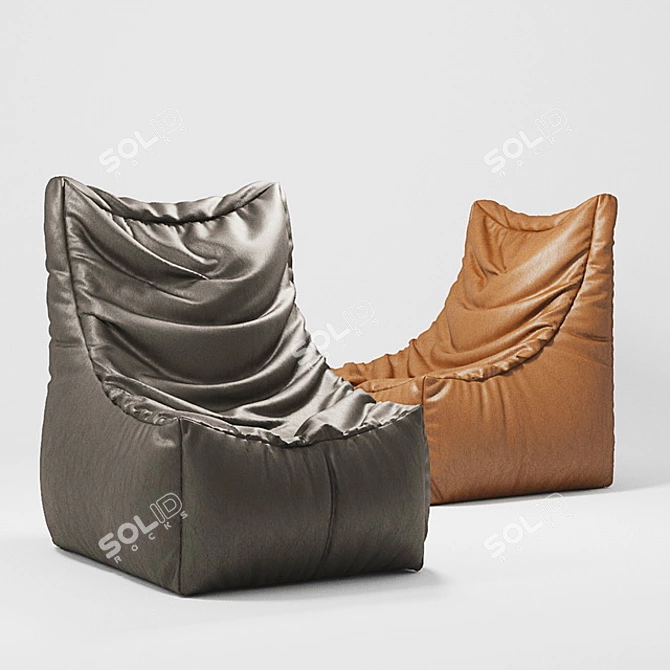 Cozy Fox Bag Armchair 3D model image 1