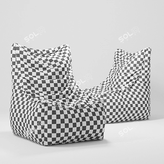 Cozy Fox Bag Armchair 3D model image 2