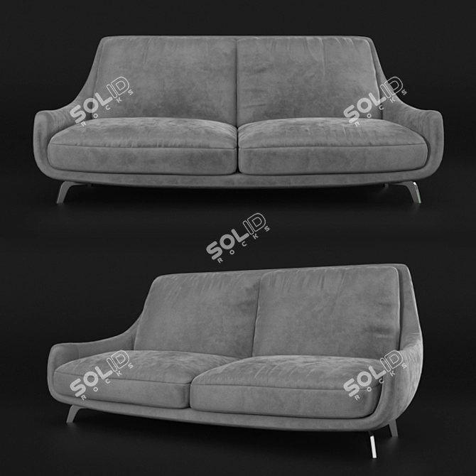 Gorini Sofa Deco CONCHIGLIA: Elegant and Stylish 3D model image 1