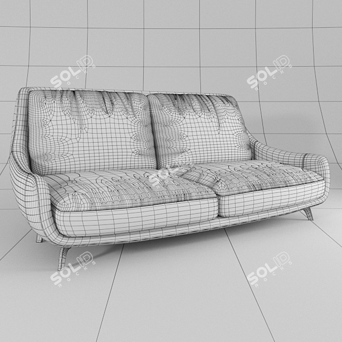 Gorini Sofa Deco CONCHIGLIA: Elegant and Stylish 3D model image 3