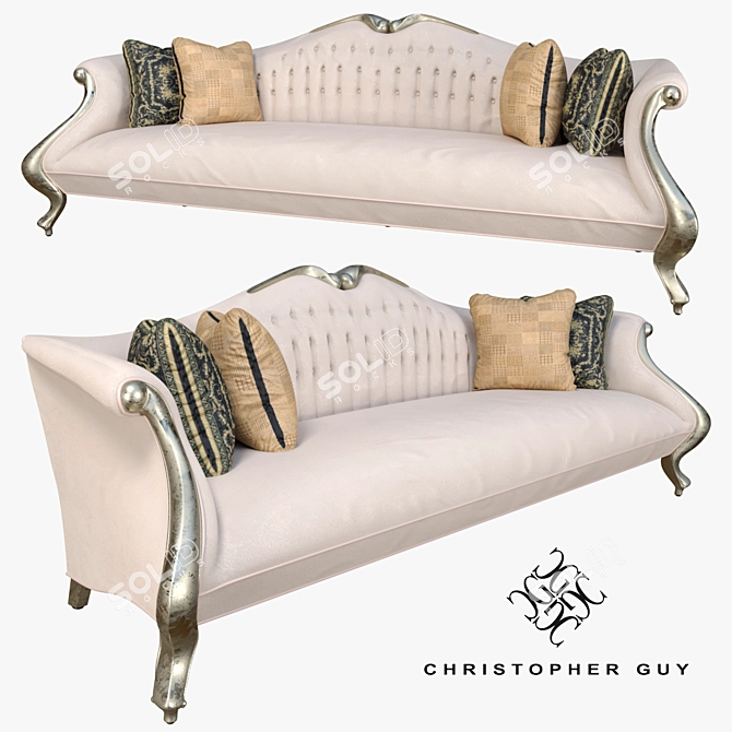 Elegant Grand Cru Sofa 3D model image 1