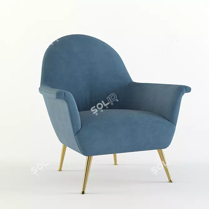 Elegant Barrett Chair: Unparalleled Comfort 3D model image 1