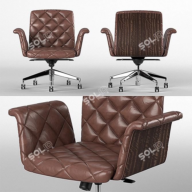 Elegant Eucalyptus Georgio Chair 3D model image 2