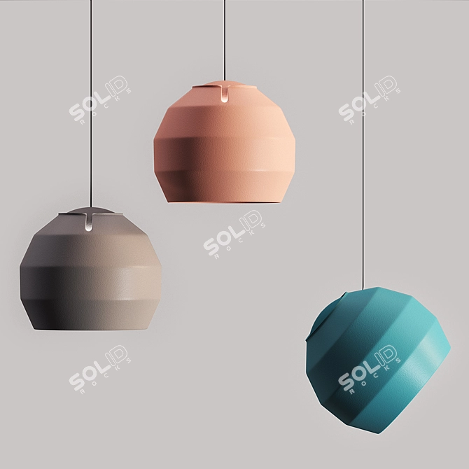 Elegant Pitch Pendant Light 3D model image 1