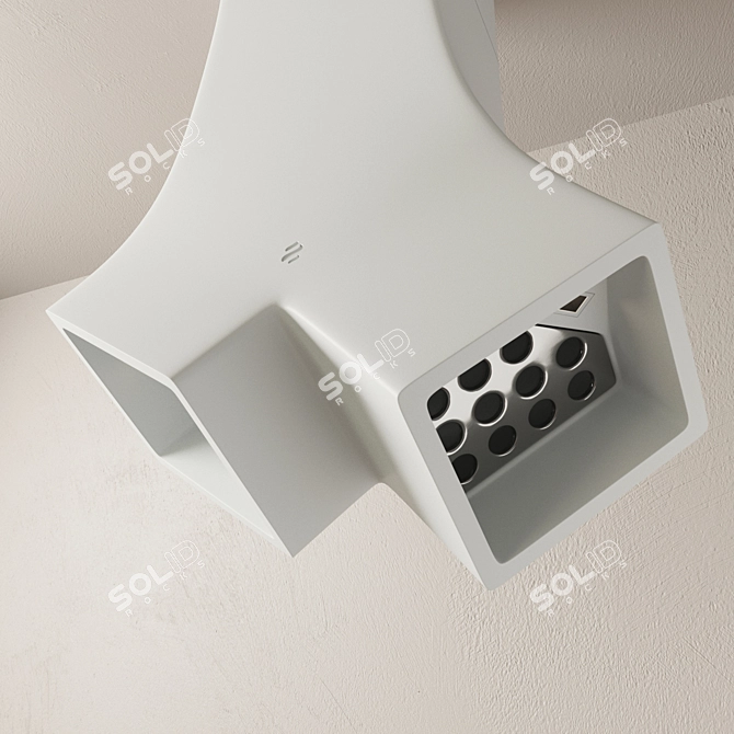 Elica YE Island Hood: Sleek Design, Powerful Suction 3D model image 2