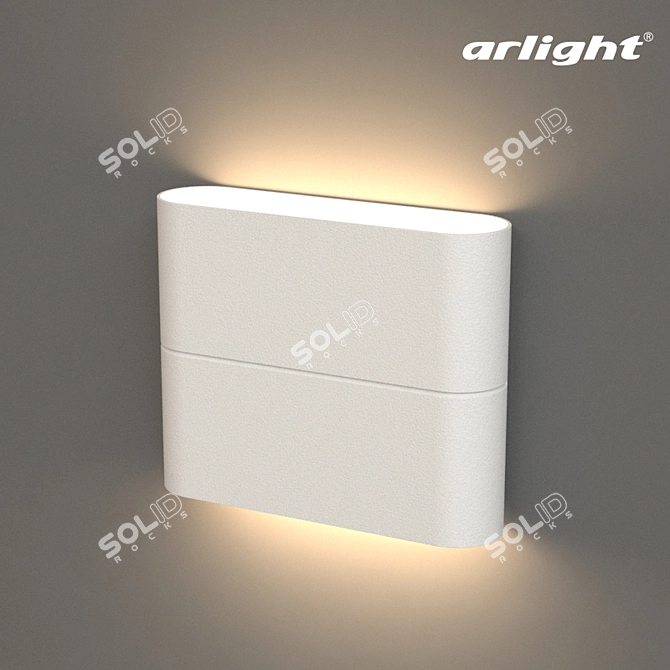 Sleek UP & DOWN LED Wall Light 3D model image 1