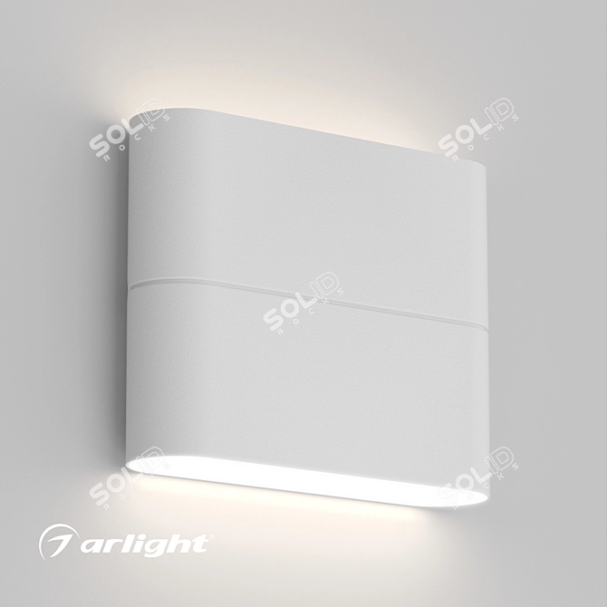 Sleek UP & DOWN LED Wall Light 3D model image 3