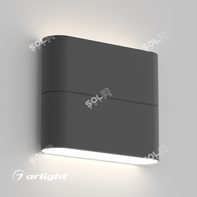 Sleek UP & DOWN LED Wall Light 3D model image 4