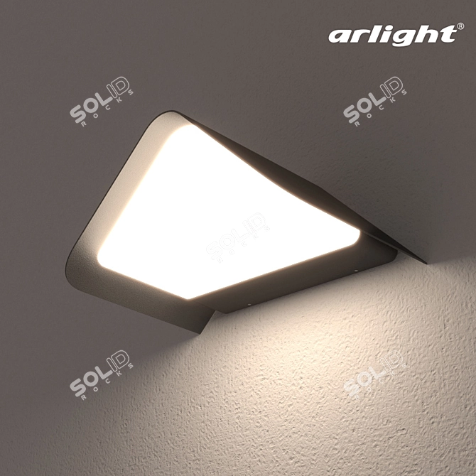 LGD-Wall-Delta-12W: Elegant Facade LED Spotlight 3D model image 2