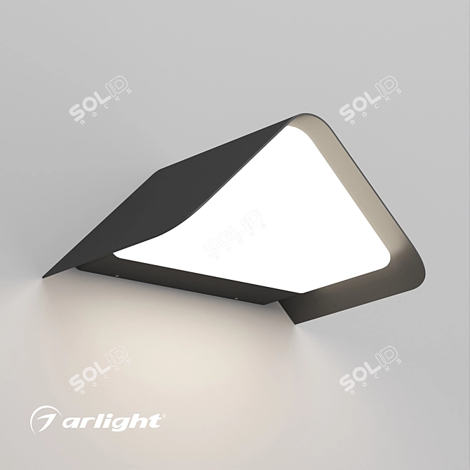 LGD-Wall-Delta-12W: Elegant Facade LED Spotlight 3D model image 3