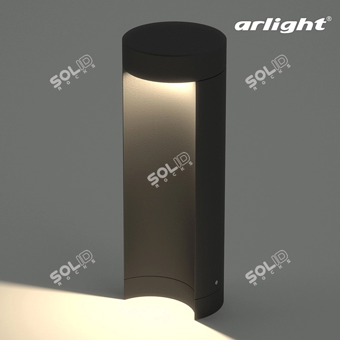 LGD-Path-Round90-H250B-7W: Landscape LED Pathway Light 3D model image 1