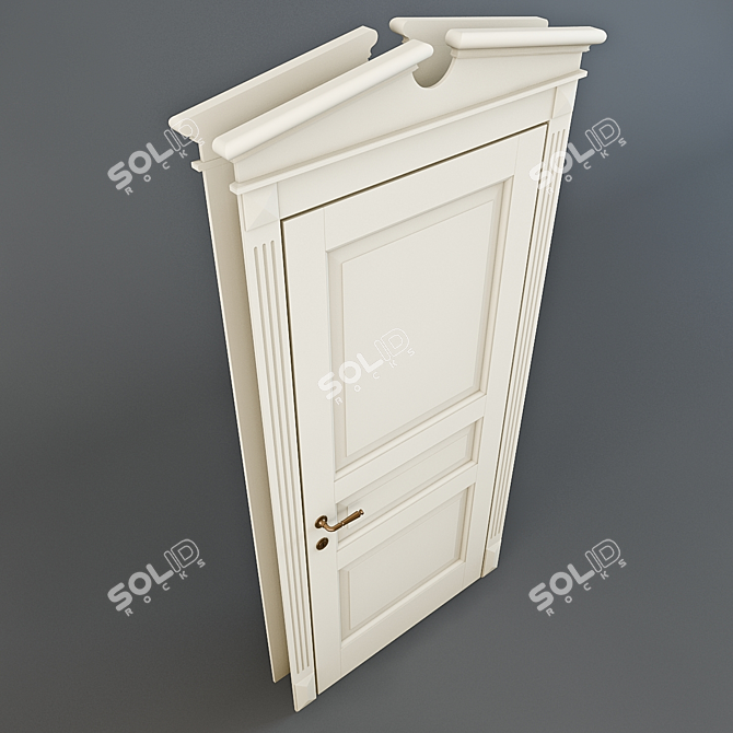 Elegant Atelier Magnolia Door 3D model image 2