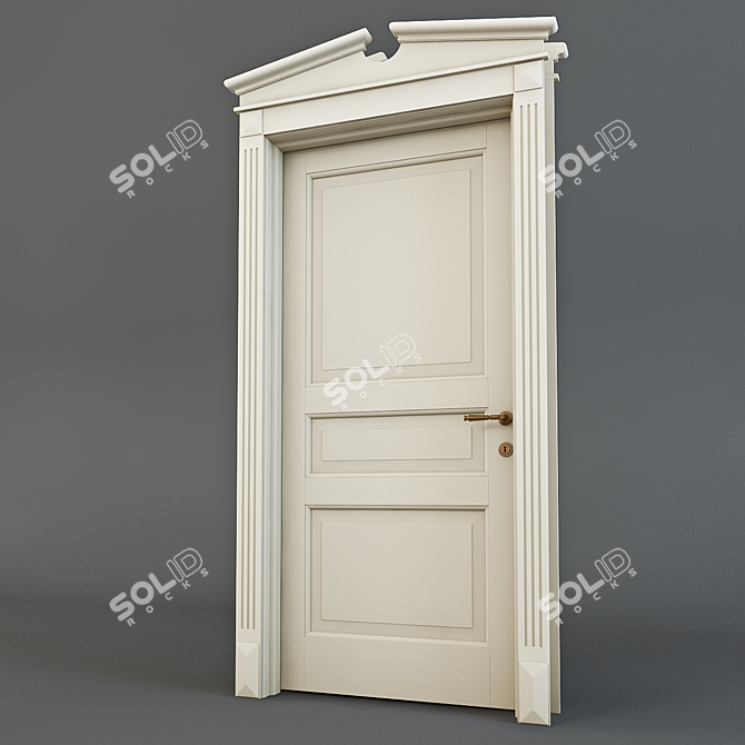 Elegant Atelier Magnolia Door 3D model image 3