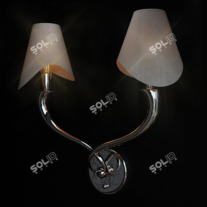 Elegant Wall Sconce 3D model image 1