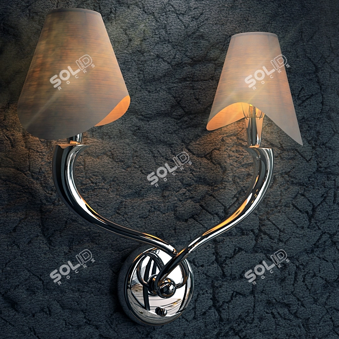 Elegant Wall Sconce 3D model image 2