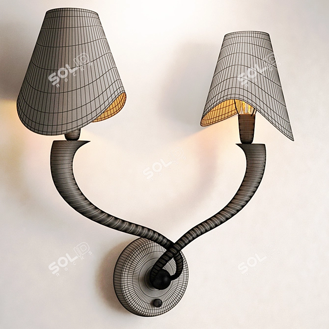 Elegant Wall Sconce 3D model image 3