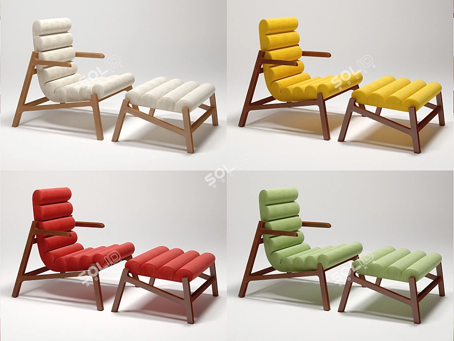 Easy Armchair: Stylish Comfort for Your Home 3D model image 2