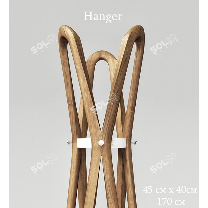 Designer Clothes Hanger by Alena Stacenko 3D model image 2