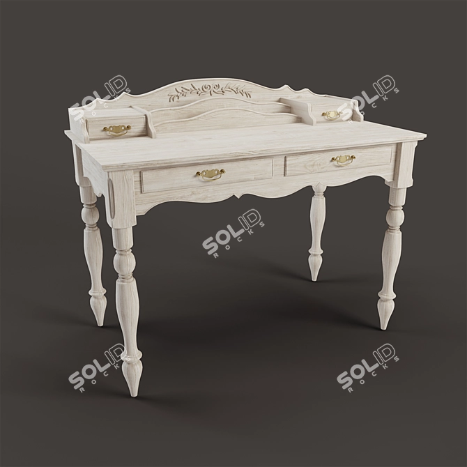 Rustic Love Makeup Vanity 3D model image 3