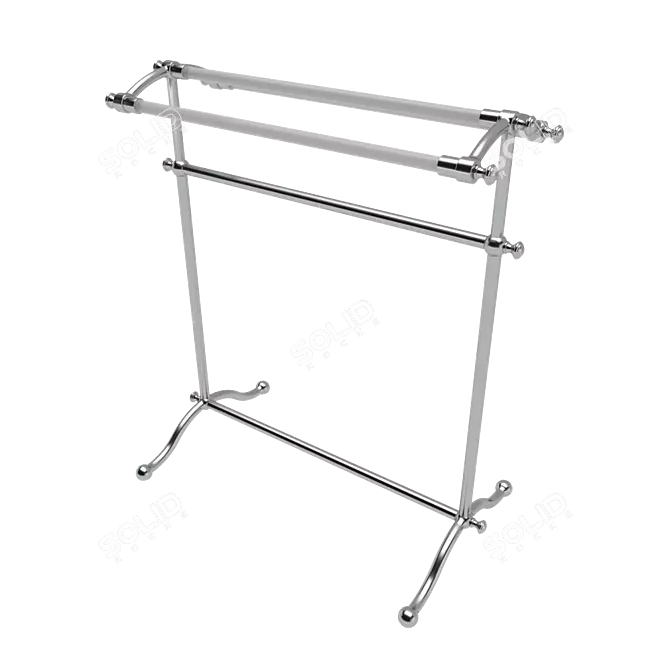 Elegant Etoile Metal Towel Rack 3D model image 2
