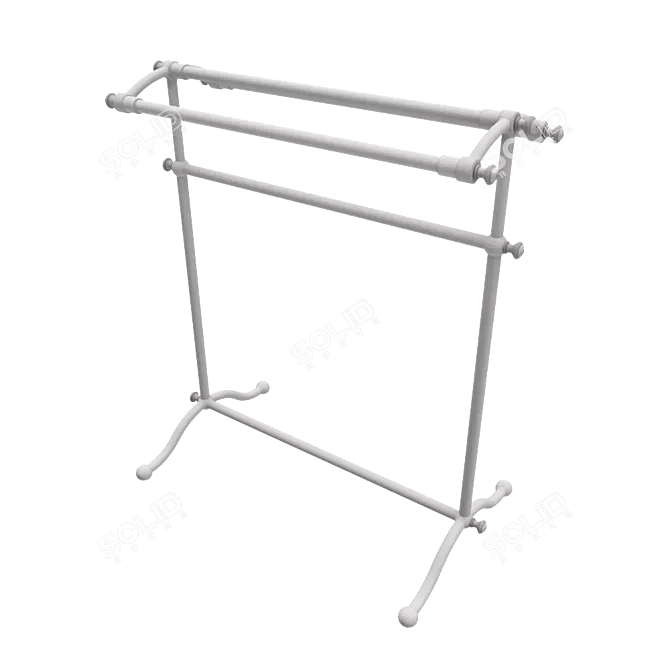 Elegant Etoile Metal Towel Rack 3D model image 3