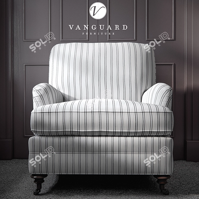 Elegant Winslow Chair: Timeless Comfort & Style 3D model image 1