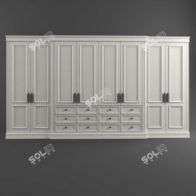 Stylish Storage Solution: Wardrobe 3D model image 1