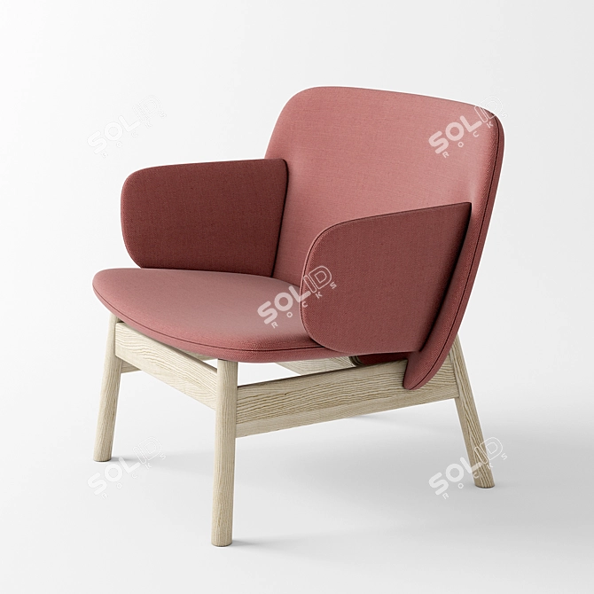 LaCividina Ala Low Armchair: Ultimate Comfort for Your Space 3D model image 1