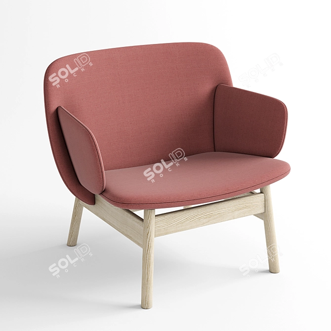 LaCividina Ala Low Armchair: Ultimate Comfort for Your Space 3D model image 2