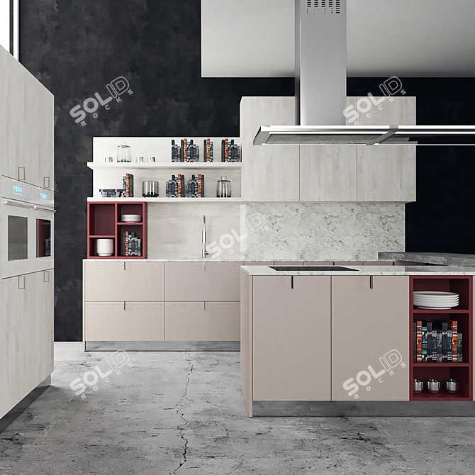 Alvic Modern Kitchen 3D model image 2