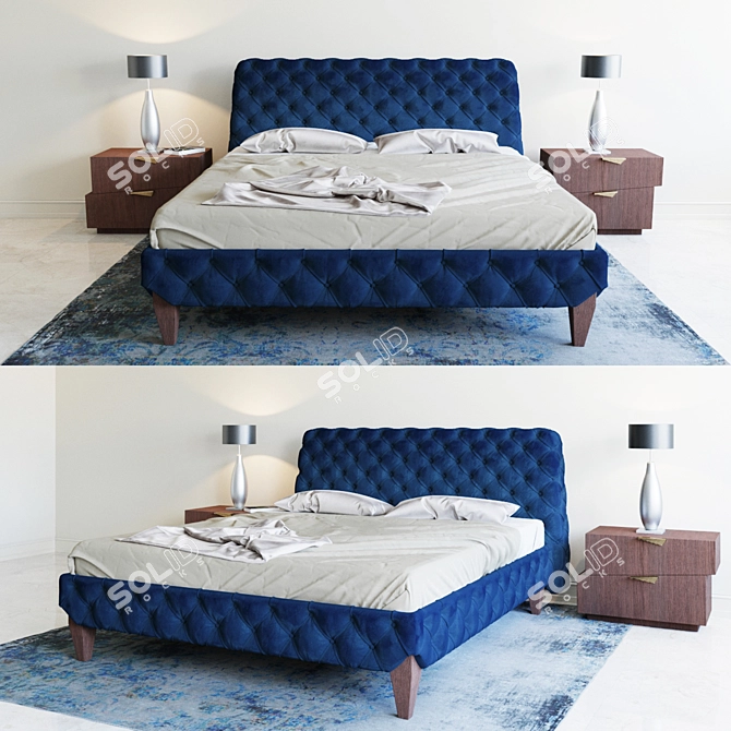 Bamax Milan Bed Set 3D model image 1